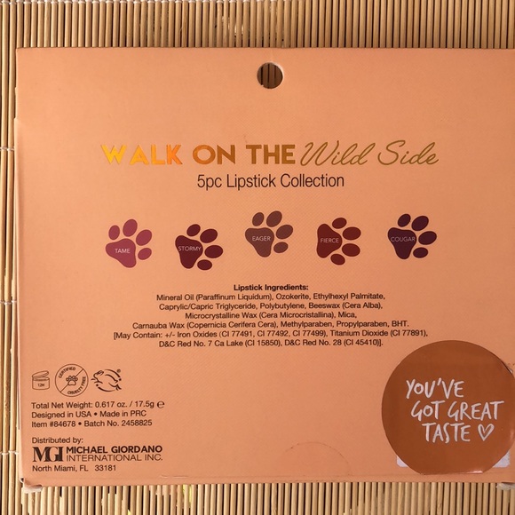 💝3/$15 MUST BUNDLE💝 BRAND NEW Walk on the Wild Side 5Pc Lipstick Gift Box Set - Picture 2 of 8